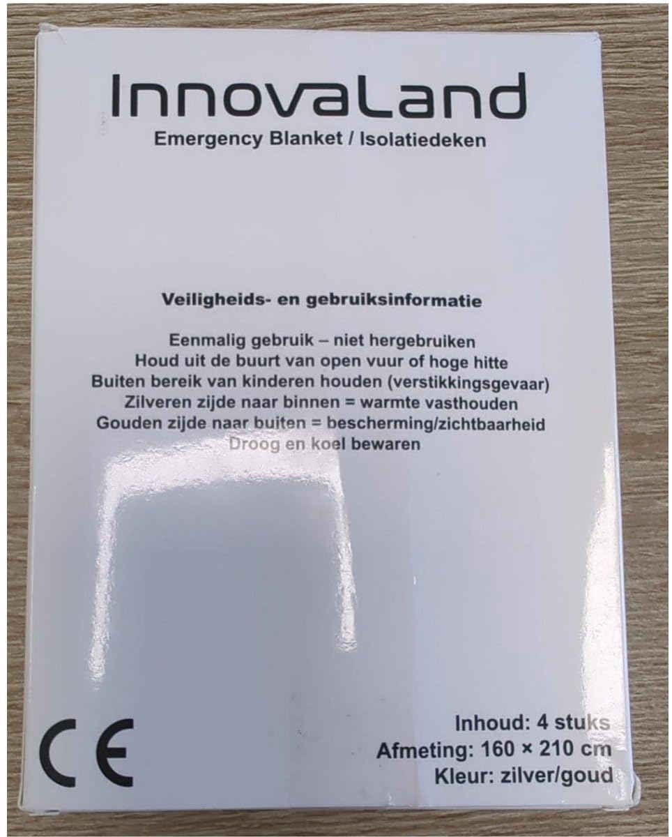 Isolierdecke 4er Set - 160x210 - Rettungsdecke - Notdecke - Warmhaltedecke - Gold - Silber - Notdecke/Wärmedecke - Thermodecke - Erste-Hilfe-Decke - Notdecke - Wärmedecken - Kriegsdecke