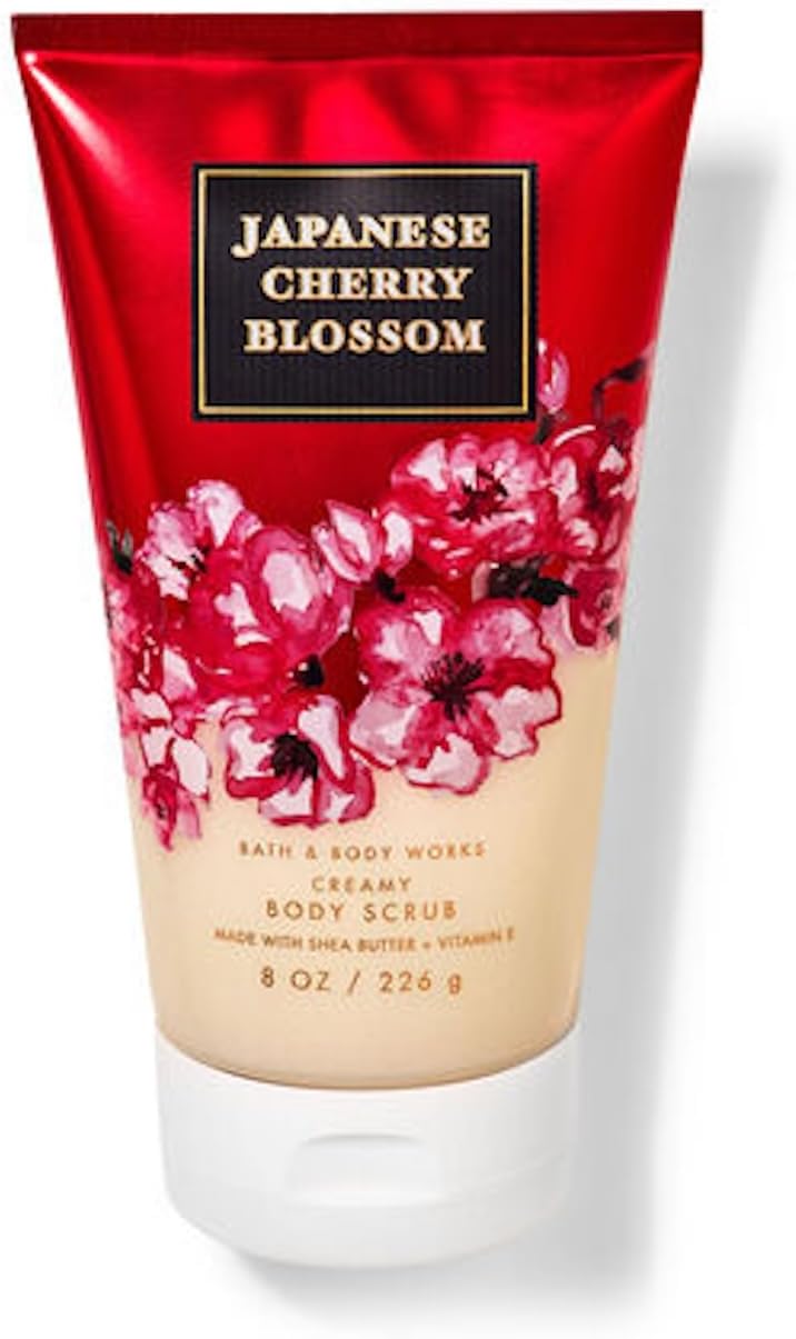 Bath and Body Works Japanese Cherry Blossom Creamy Body Scrub 8 Ounce (Japanese Cherry Blossom)