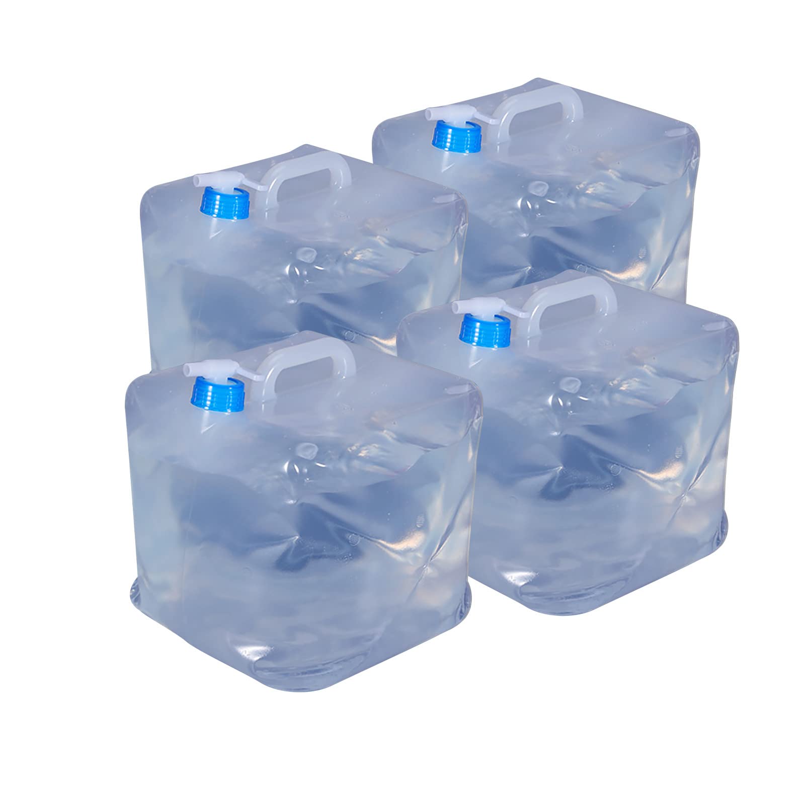 10L Faltbarer Wasserkanister, Trinkwasserkanister Wasserbehälter, Wasserkanister mit Hahn, Versiegeltem Deckel und Tragegriff, Wiederverwendbar Geeignet Outdoor, Camping Weithalskanister Wassersack