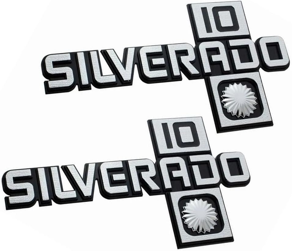 Side Door Trucks Letter Emblem Badge Compatible with 1981-1987 Silverado “10/20/30” 14026451 2pcs (10 Version)