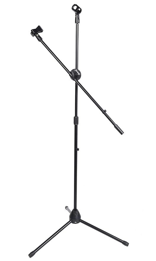 Juarez JRZ30MS Microphone Boom Stand, 3 Leg, Angle Roller, Dual Mic