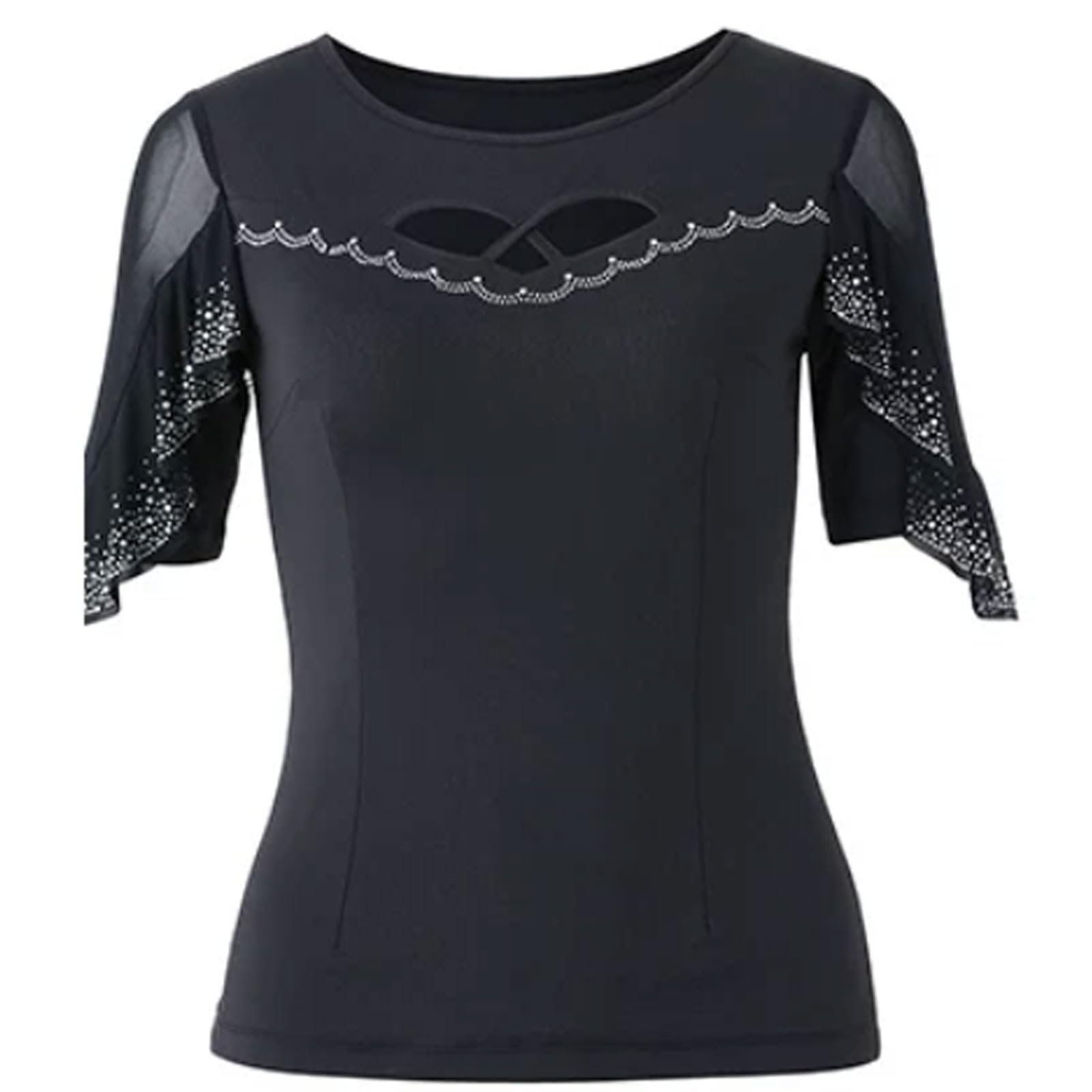 Tops Latina Donna Abbigliamento Sala da Ballo Salsa Camicie Tango Cha Cha