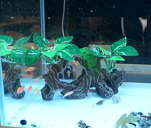 image for relaqcc Fish Tank Decorations Artifical Driftwood Cave Aquarium Decor 