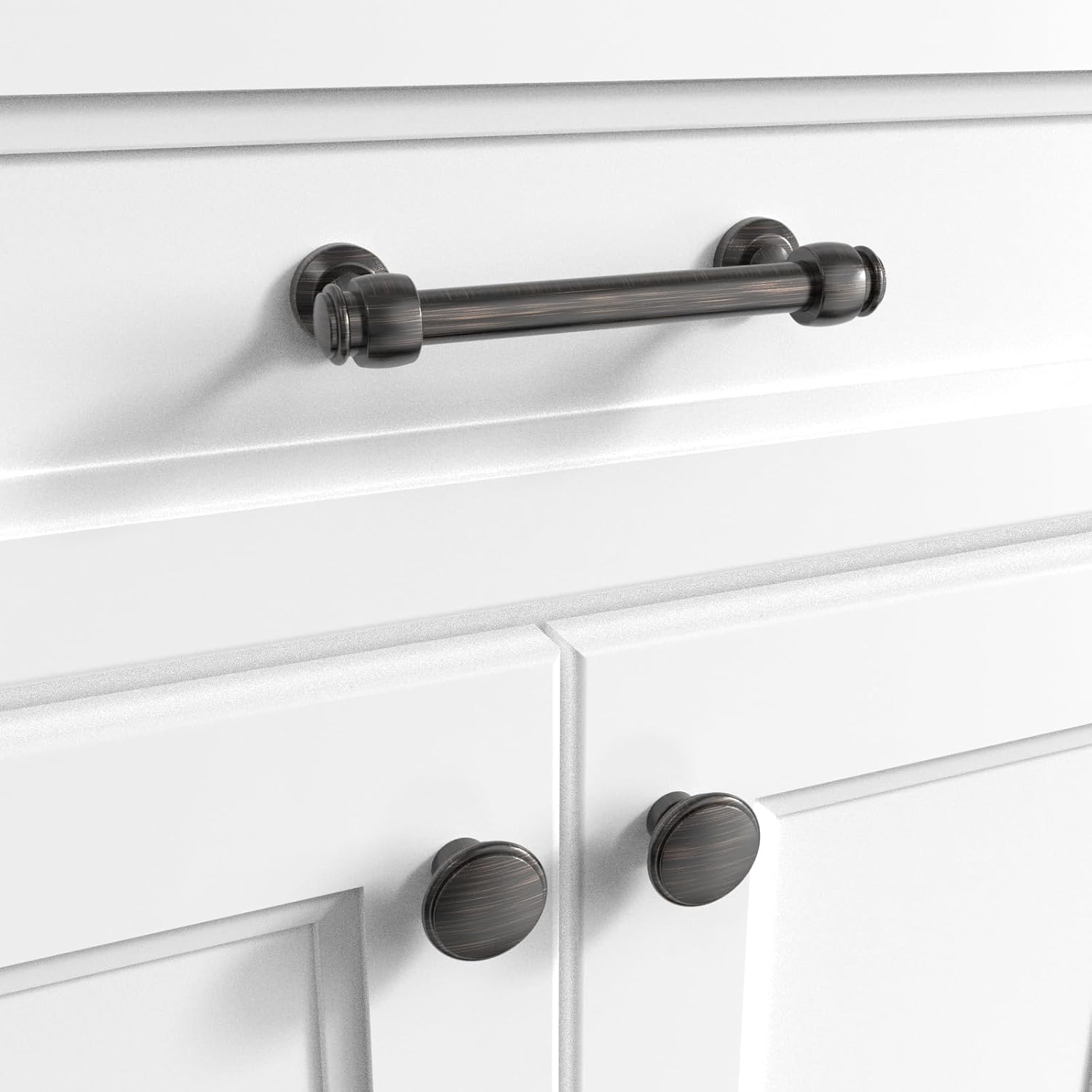 30799 - (10-Pack) Milano Door and Drawer Pull - 6in Center-to-Center, Oil Rubbed Bronze