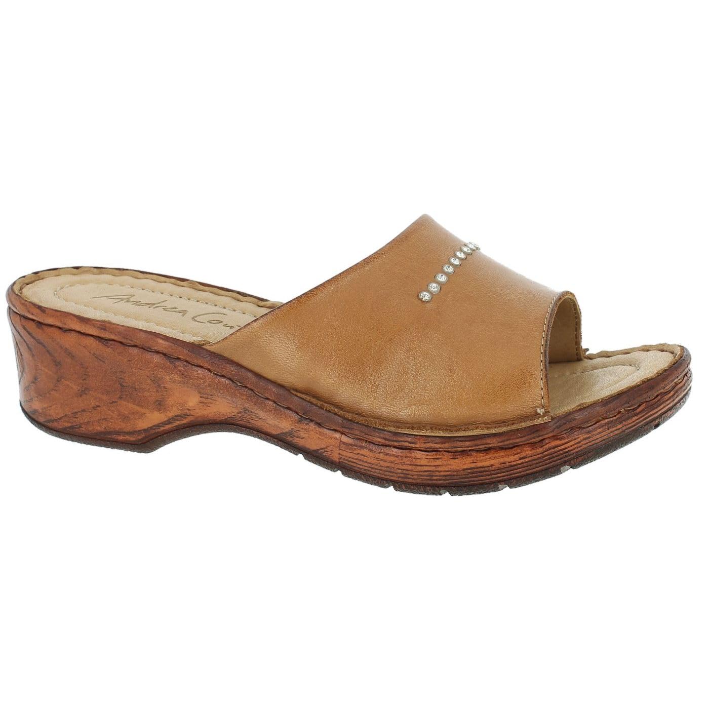 Andrea Conti Women's Brandy Mules 38 EU, Brandy, 6 UK