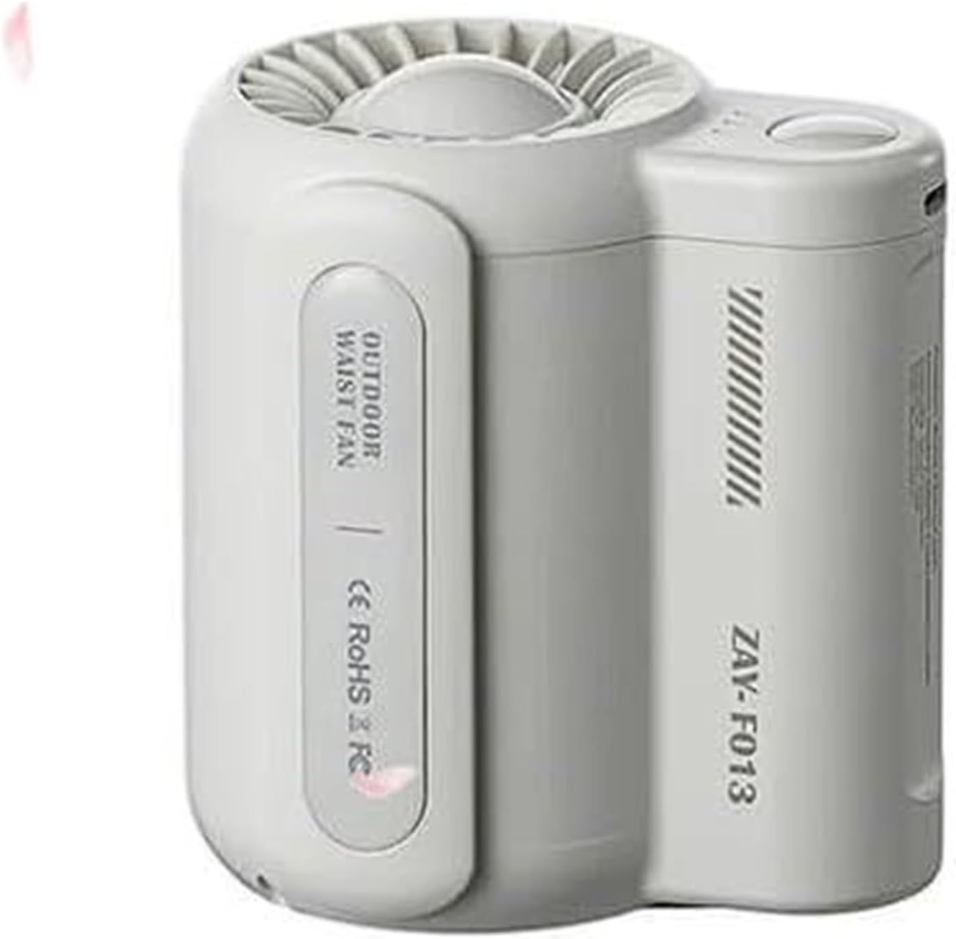 SOYON Waist Fan, Portable Cooling Clip Fan, Cool Clip Fan Under Shirt, Powerful Small Personal Portable Fan, Speed Adjustable Wearable Outdoor Fan, White