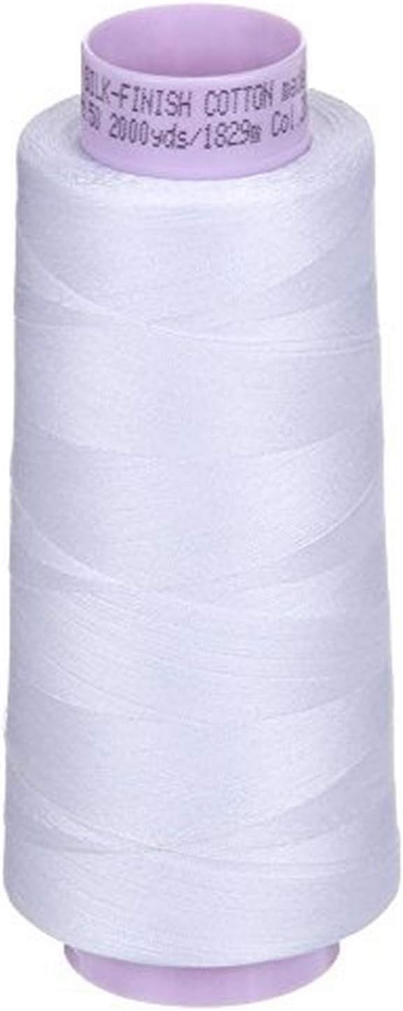 Mettler Silk-Finish Cotton Thread, 2000 yd/1829m, White