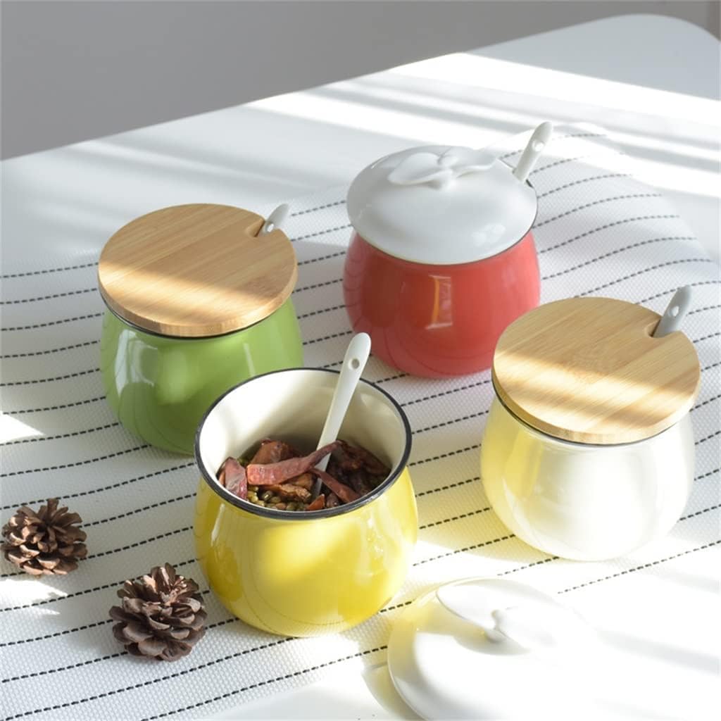 Seasoning jar Ceramic Spice Shaker Home Spice Jar Salt and Pepper Shaker Kitchen Spice Jar (Color : E, Size