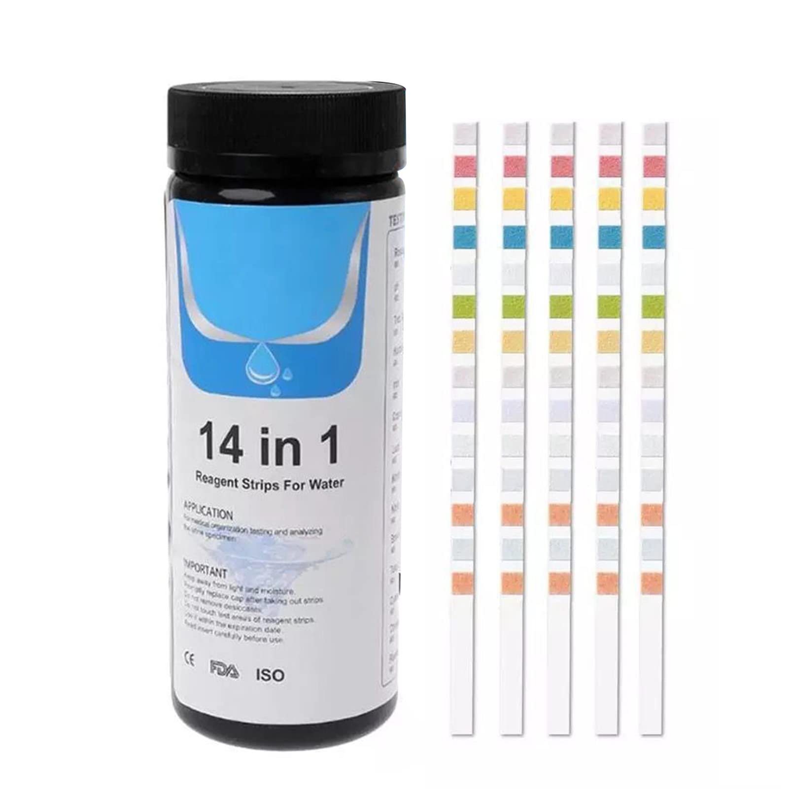50 PCS Pool and Spa Test Strips,14-in-1 Swimming Pool Water Testing for for Chlorine Bromine Alkalinity pH Hardness-image-9
