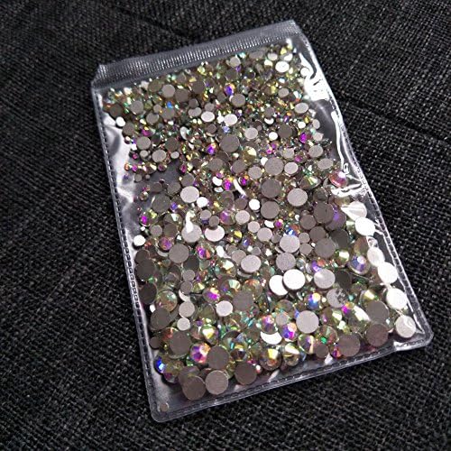Super Deal 1440pcs 1.3mm - 6.5mm AAAAA Nail Crystals Glass Rhinestones for Nails Art Decorations Gems Accessories Half-Beads 3D Flatback Strass AB Stones SS3 - SS30 Each 144pcs