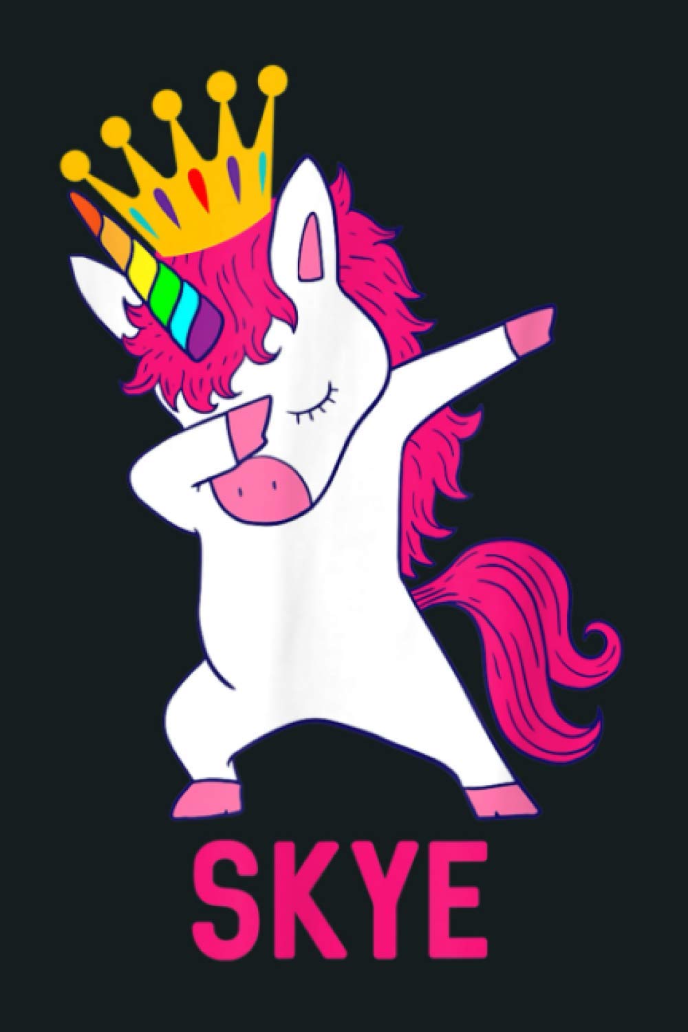 SKYE Personalised Dabbing Unicorn Queen: Notebook Planner - 6x9 inch Daily Planner Journal, To Do List Notebook, Daily Organizer, 114 Pages