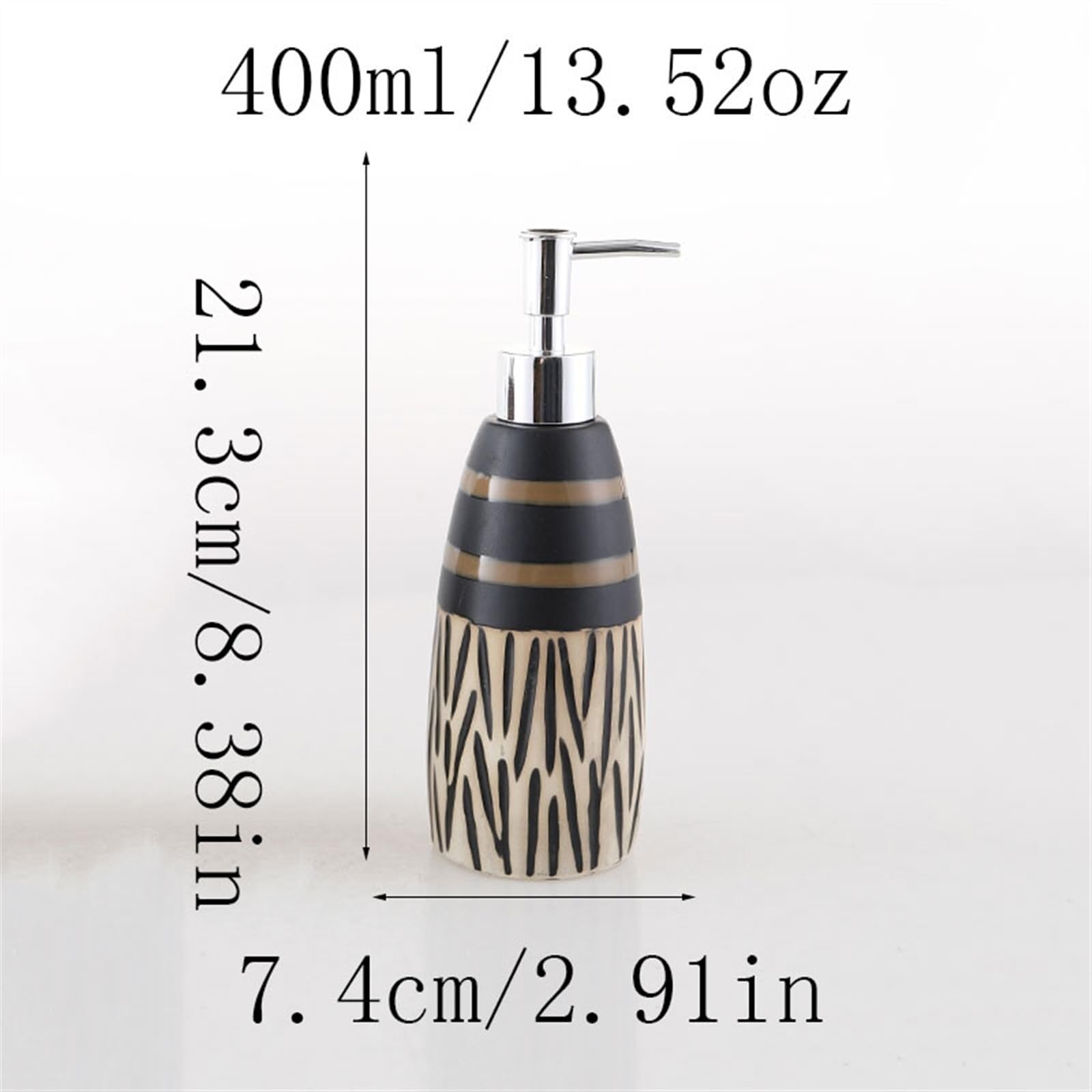 Dozownik płynu Dozownik mydła do balsamu Szampon Żel pod prysznic Ceramiczna pompa mydła do kuchni Łazienka Dozownik Butelka (400 ml) Dozownik mydła w płynie do kuchni (Kolor: A)