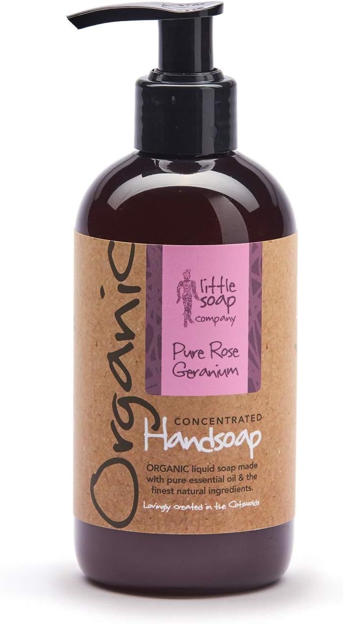 Little Soap Company Organic Rose Geranium Liquid Soap 250ml