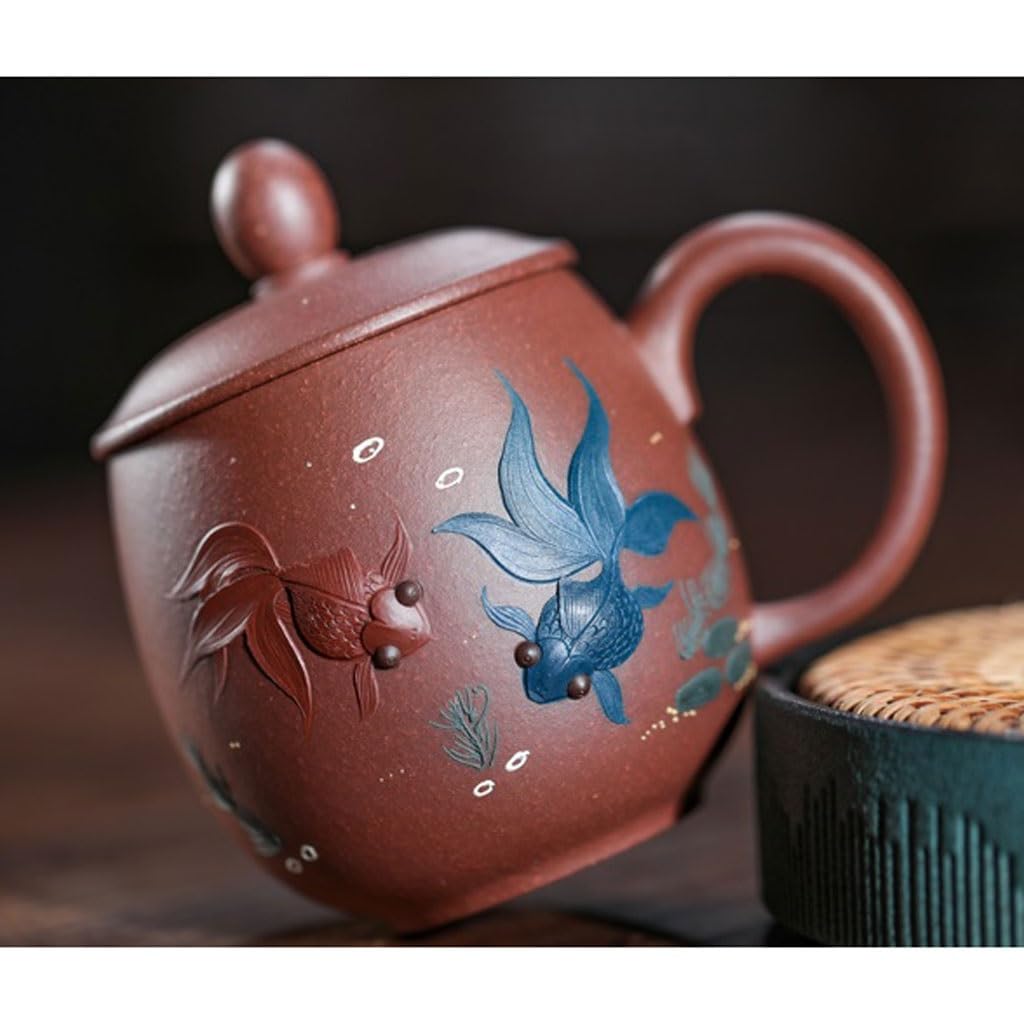 Matcha Cups Office Tea Cup Purple Sand Cup Tea Cup Teapot 480ML Chiński zestaw do herbaty Zestaw do herbaty Kubek z zaparzaczem do herbaty