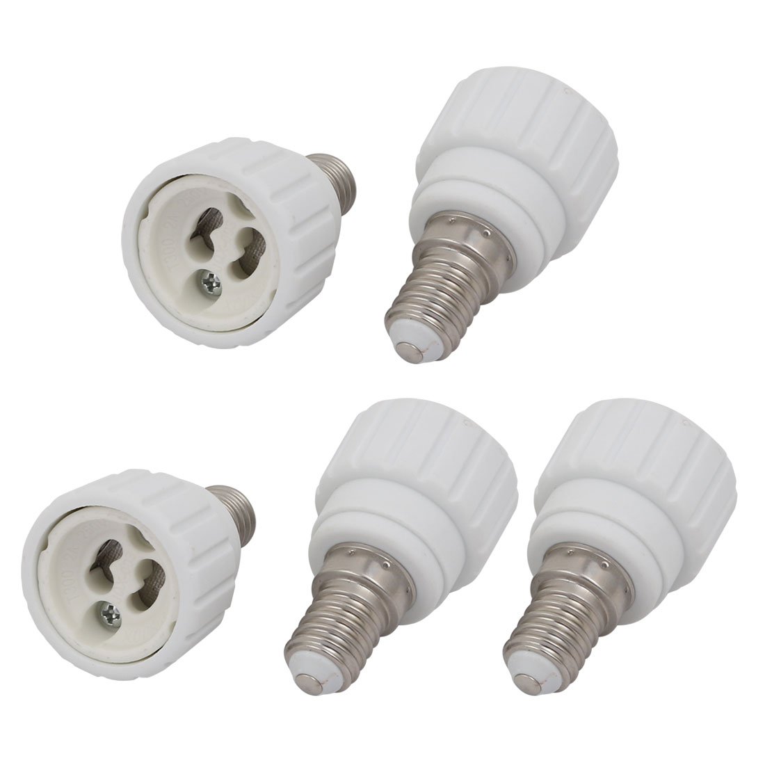 Sourcing Map Silver,White Sourcingmap 5Pcs E14 To Gu10 Extender Adapter Converter Lamp Bulb Socket Holder White