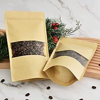 Vista 8 de BEISHIDA Bolsas de plástico de papel kraft resellables y autosellables, bolsas reutilizables con cierre hermético para almacenamiento de alimentos