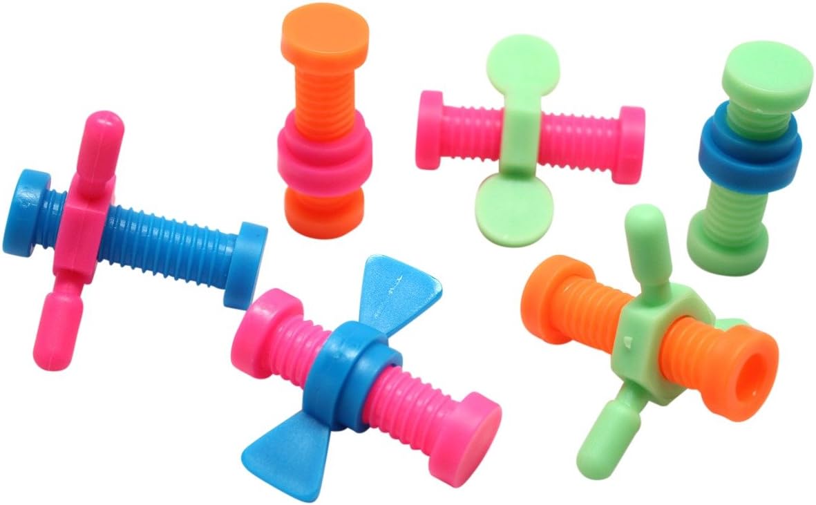Lot of 6 Nuts and Bolts Spinning Pencil Topper Fidget for