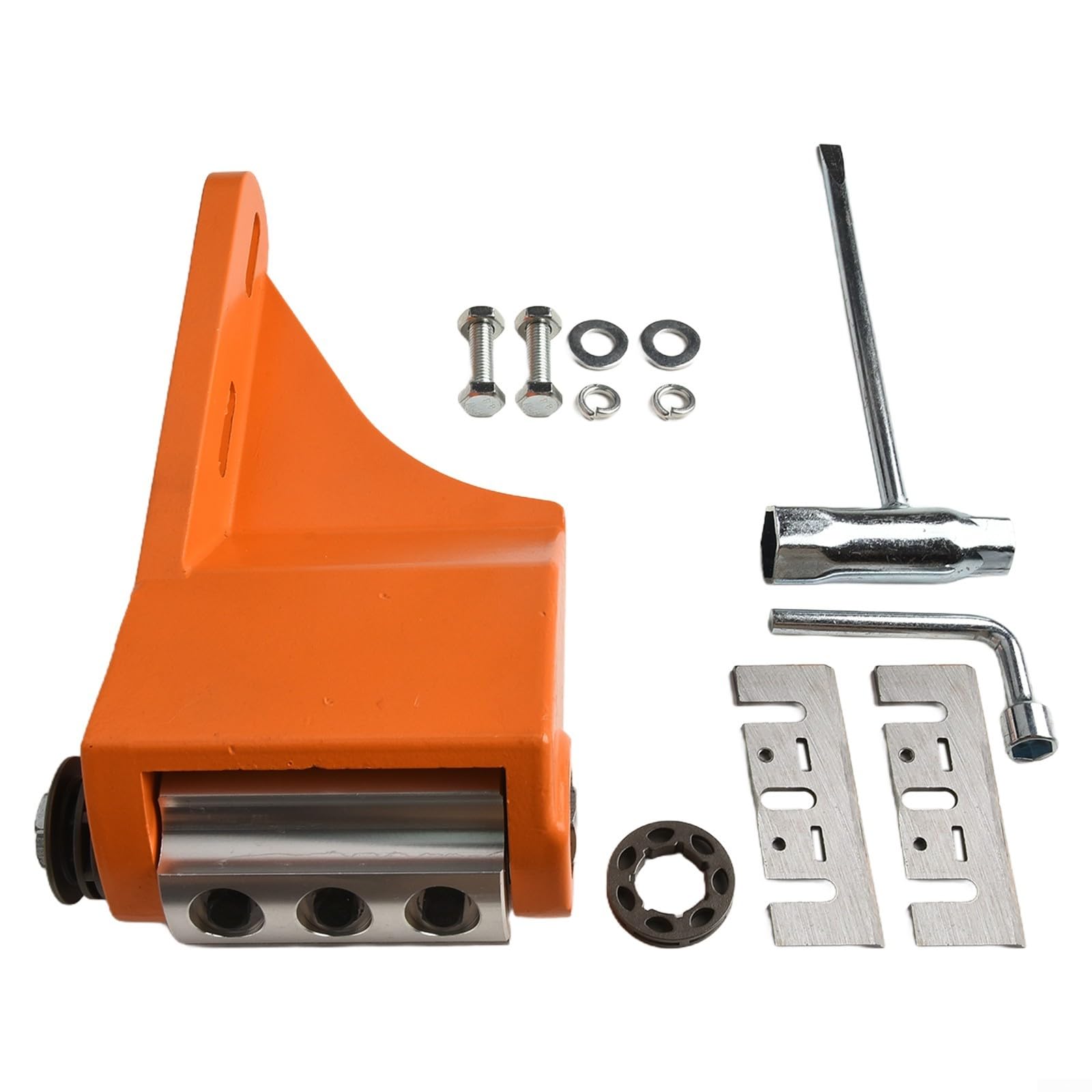 Herramienta peladora de troncos de acero para descortezar, con construcción de aluminio para pelar y ranurar madera eficiente, compatible con la mayoría de motosierras de 66 cc o más pequeñas