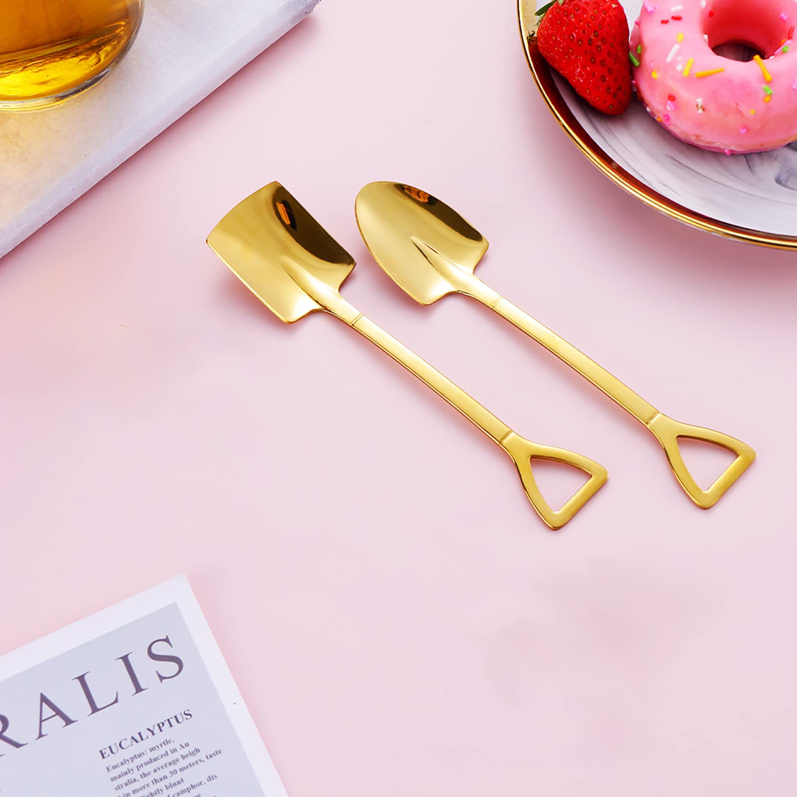 CINY 15-tlg. Edelstahl Löffel Set - Spatenlöffel Für Dessert, Eis & Kaffee