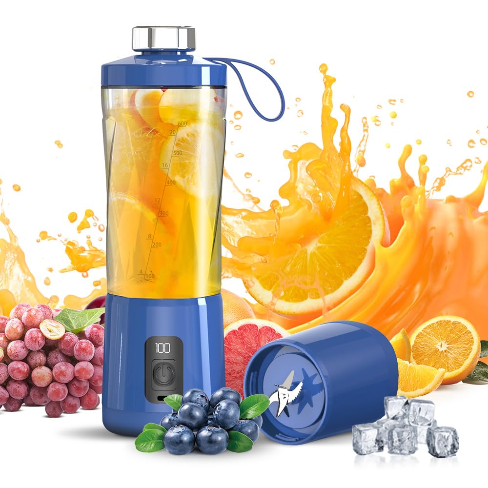 SG POWER Portable Blender, 600ml Capacity, 6000mAh Battery, LED Display for Battery Status & 40-Second Blend Timer, Sipper Lid & Detachable Bottom Cap, 230W Motor-image-8