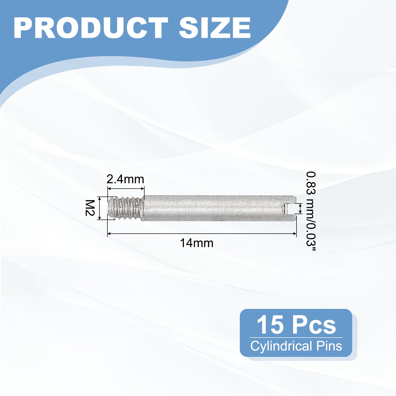 PATIKIL M2 x 14mm Slotted Cylindrical Pin - Image 2