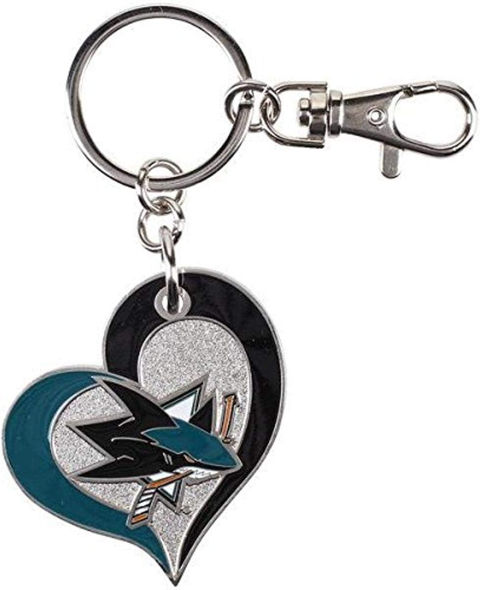 aminco NHL unisex-adult Swirl Heart Keychain