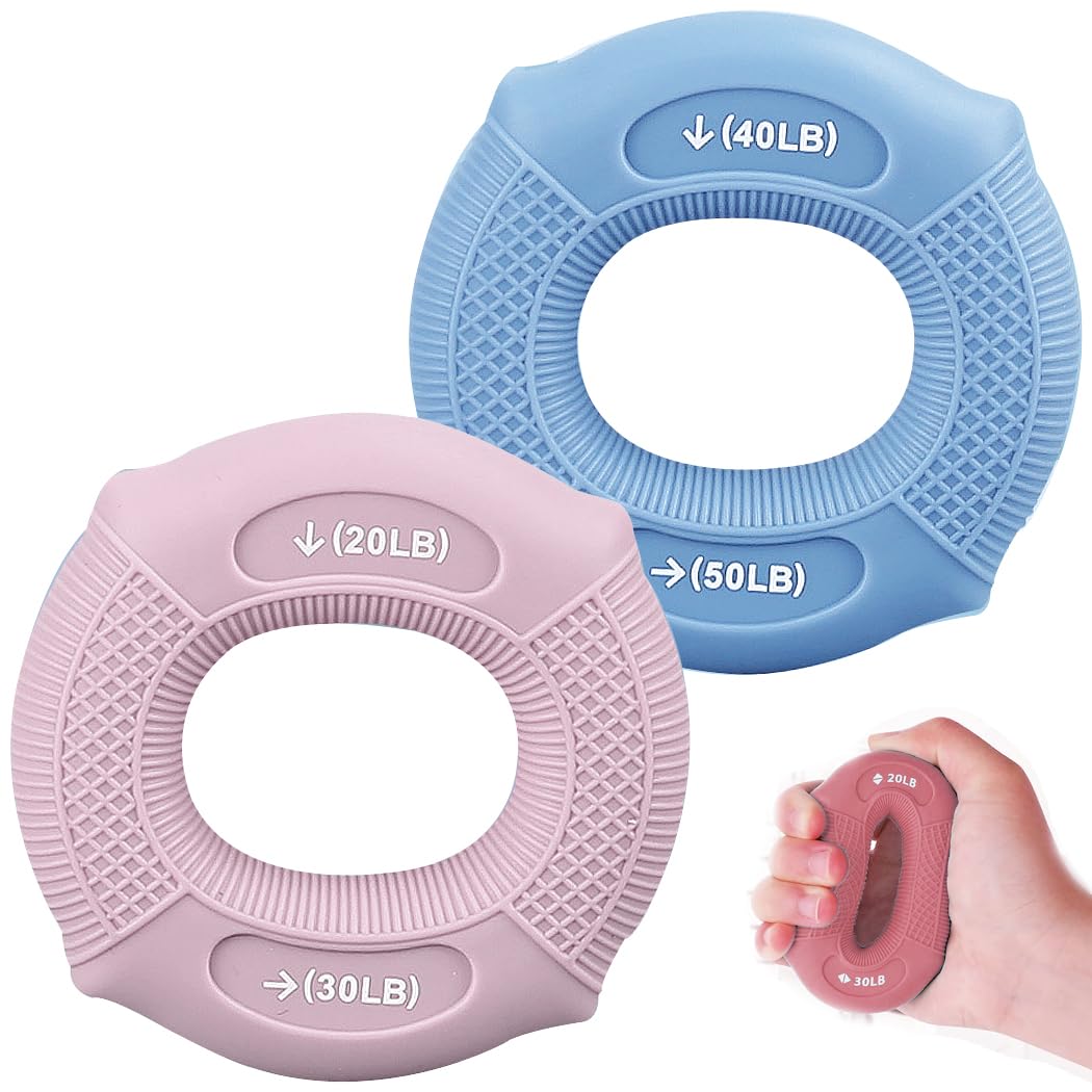 REVHQ Hand Grip Strength Trainer, Hand Grip Rings -