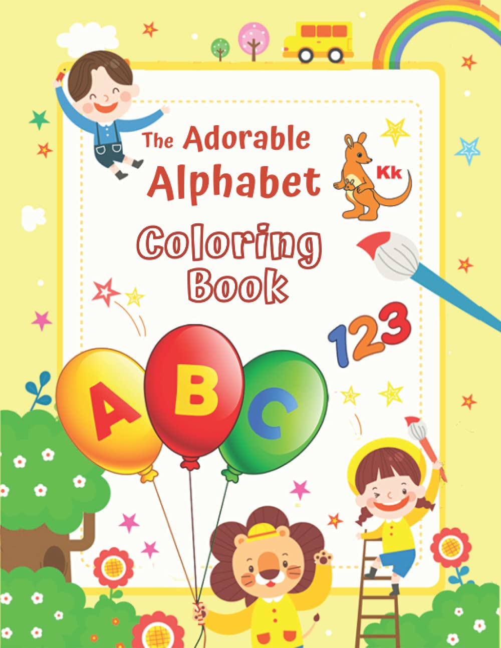Buy The Adorable Alphabet Coloring Book Easy Educational Coloring Buy the adorable alphabet coloring book easy educational coloring
