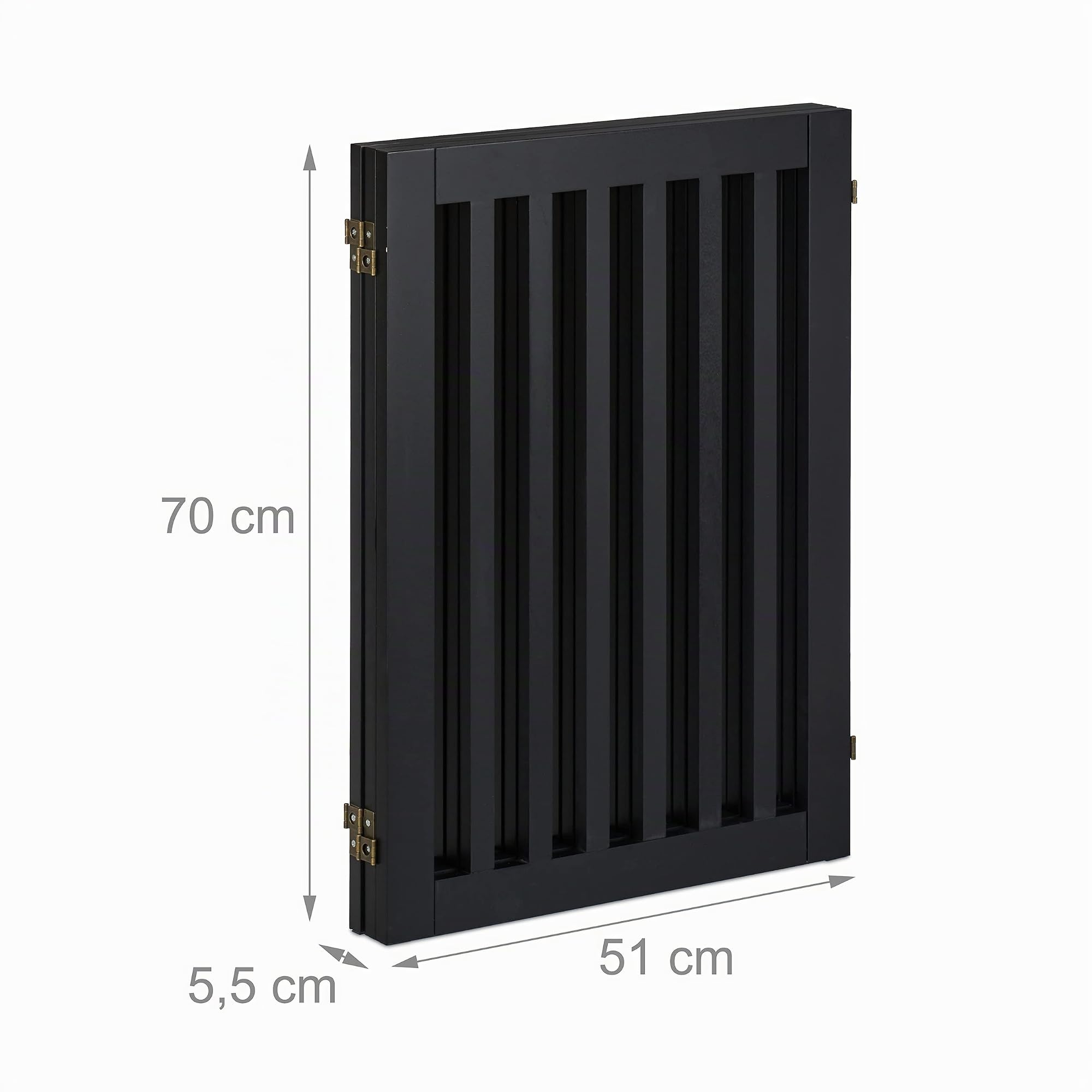 Relaxdays Cancelletto per Animali, Barriera per Cani e Gatti, Recinzione per Scale, Cancellino HxL: 70 x 154 cm, Nero