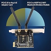 Vista 2 de PCI E al adaptador del módulo Bluetooth de NGFF M.2, llave A E adaptador, tarjeta de expansión de red para PC