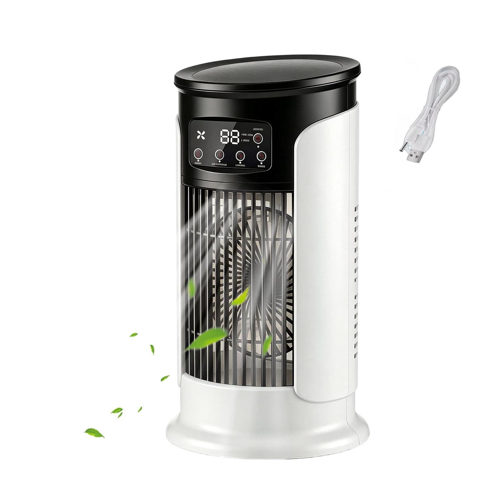Wentylator biurkowy USB do ładowania, nawilżania i chłodzenia
