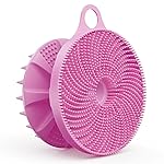 2 in 1 Silicone Brush, BEAUTAIL Body Shower Scrubber and Scalp Hair Massager Shampoo Brush, Deeply Cleanse Skin, Dandruff Removal and Hair Growth, Gentle for Women Men Sensitive Skin, 1 Pack (Lilac)