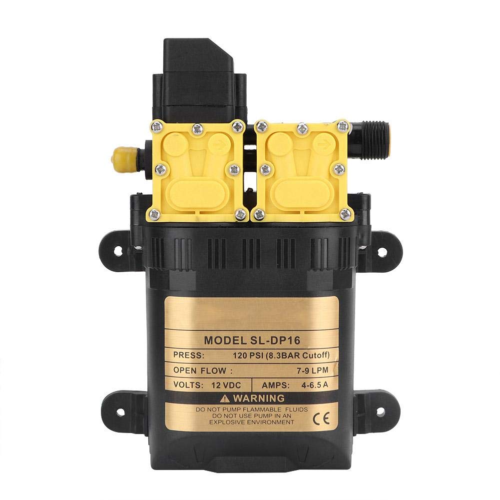 Pompe à Diaphragme Électrique 12V Double Tête, Haute Pression pour Pulvérisateurs et Systèmes d'Irrigation