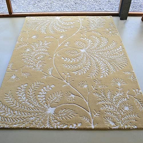Rashid Rugs Modern Design & Quality Premium Hand Tufted Carpet for Bedroom, Living Room, Hall Floor Rug with 1 Inch Pile Height (6 x 9 Ft Size, Yellow)