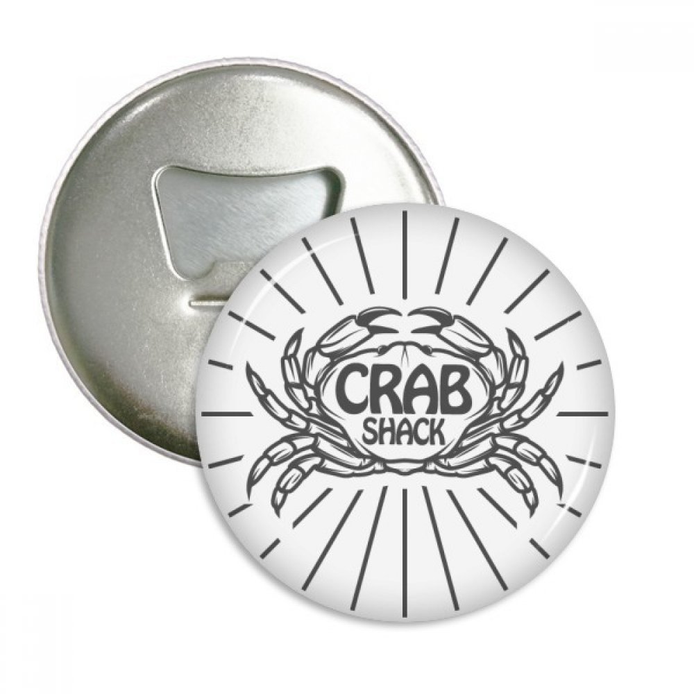 Ouvre-bouteille crabe aimant de réfrigérateur rond sketch marine lot de 3 cadeaux