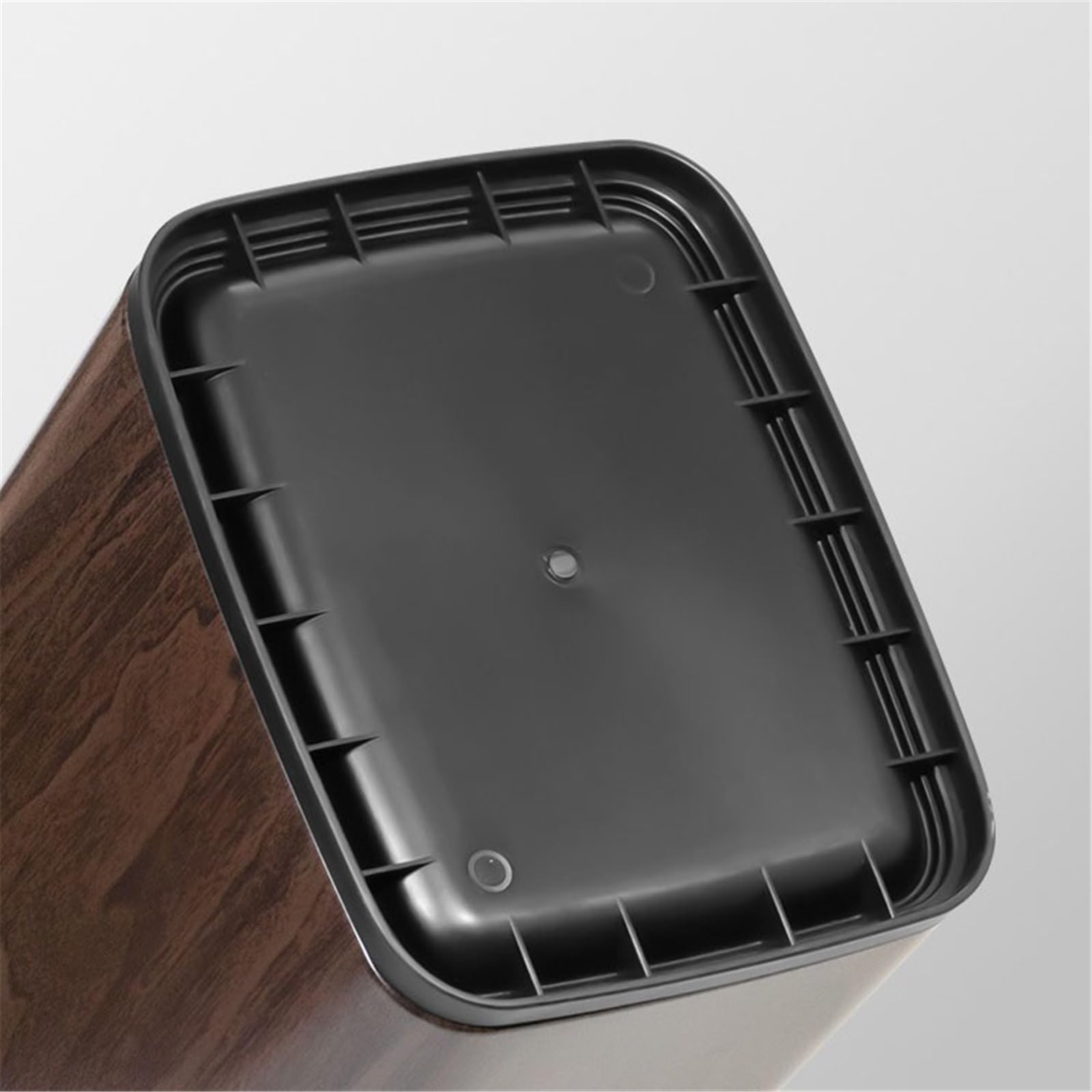Interior Papelera de oficina estilo retro chino, papelera baño con tapa for y cocina contenedor de basura(Bruin)