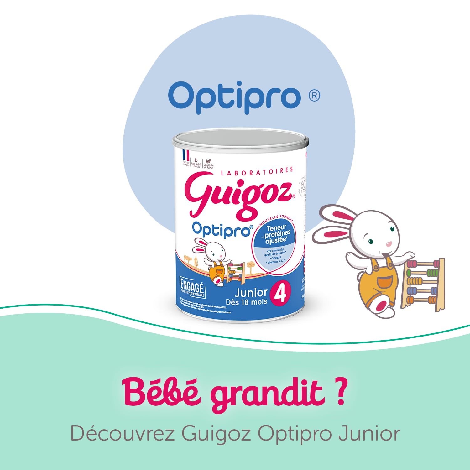 GUIGOZ GUIGOZGest 3 Lait de croissance en poudre de 1 à 3 ans - Boîte de 800g