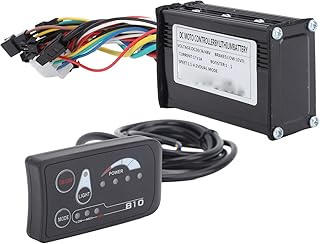 Electric Bike Lithium Modified Controller Kit, DC 24V 36V 48V 17A 3 Modes Scooter Motor Controller Kit with S810 Meter, FT 8C Magnetic Points, 109R Throttle, for 250W-350W Motor