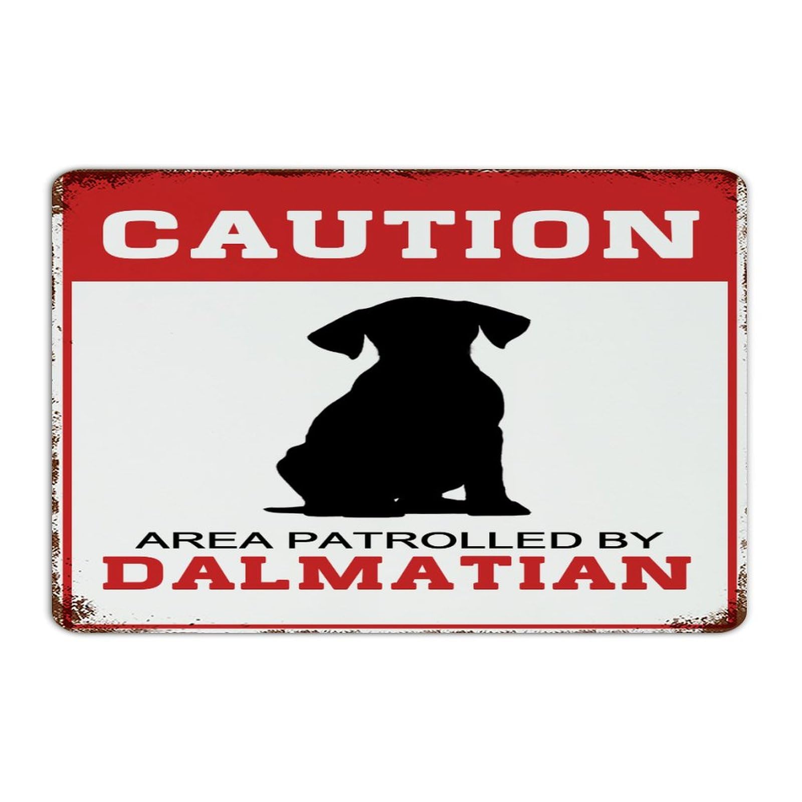 Plaque Dalmatien Zone patrouillée déco cuisine et intérieur 30,5cm