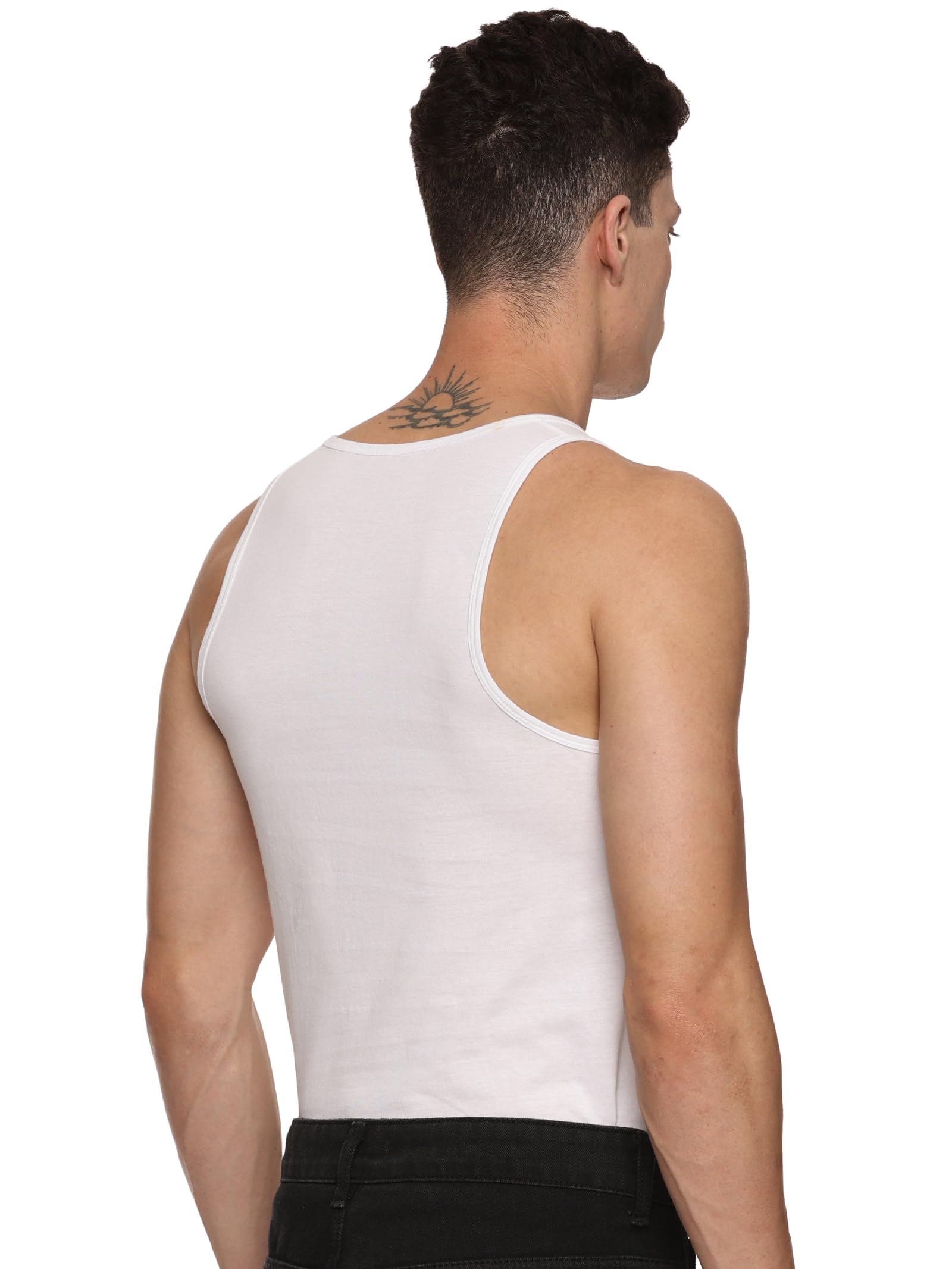 KIKWIT Cotton Men's Chest Compression Vest To Hide Gynecomastia Moobs Shapewear, Compression Chest Binder For Men To Hide Moobs (White, 2XL) 1
