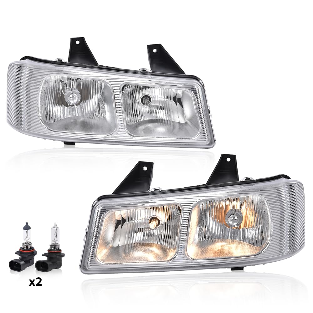 GRAND ORANGE Headlights Fit Chevy Express 1500 2003-2014/2500 3500 03-23