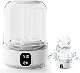 Mini Laundry Machine 1.5L Portable Laundry Machine and Spinner for Baby Clothes, Underwear, Socks; Ideal for Travel, Dorms, Camping