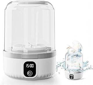 Mini Laundry Machine 1.5L Portable Laundry Machine and Spinner for Baby Clothes, Underwear, Socks; Ideal for Travel, Dorms, Camping - Amazon product rated Grade A