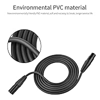 Vista 5 de Mic DMX Audio Cable 3 Pin XLR macho a XLR hembra Cable de micrófono (3.3 ft)