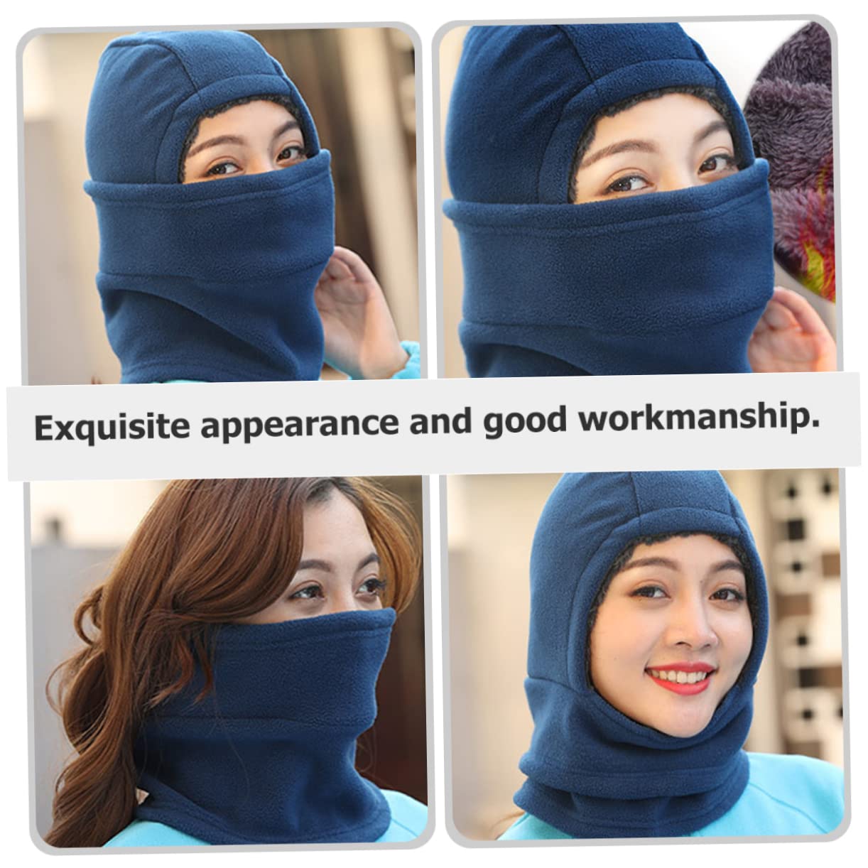 BESTYASH Windproof Cycling Facial Mask Cold Neck for Men and Women Lightweight Portable Advanced Material for Comfort for Sports and Outdoor Activities Dark Blue