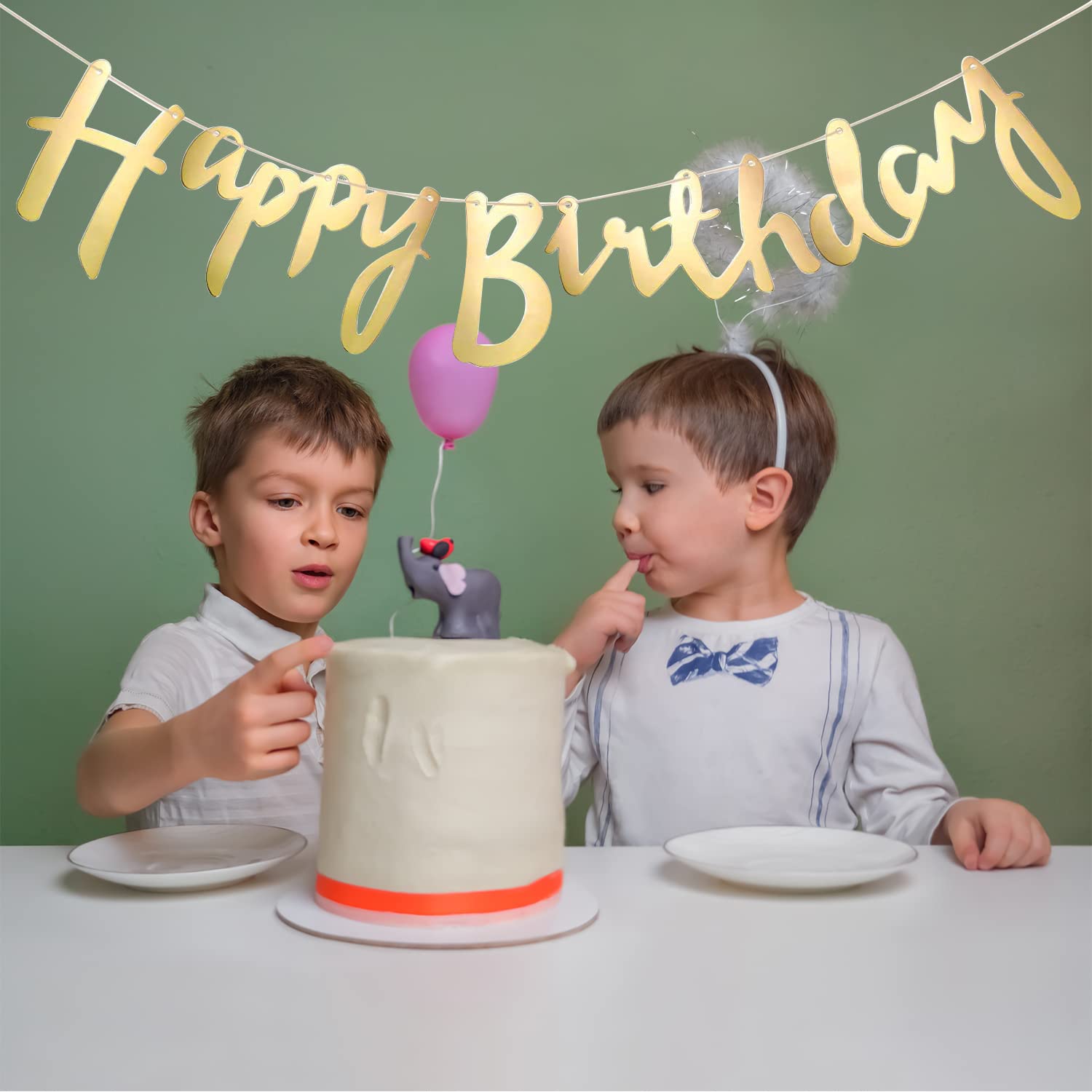 Striscione Happy Birthday Oro - 5 Metri - Decorazione Compleanno Per Feste - Adatto Per Adulti E Bambini - Foto 11