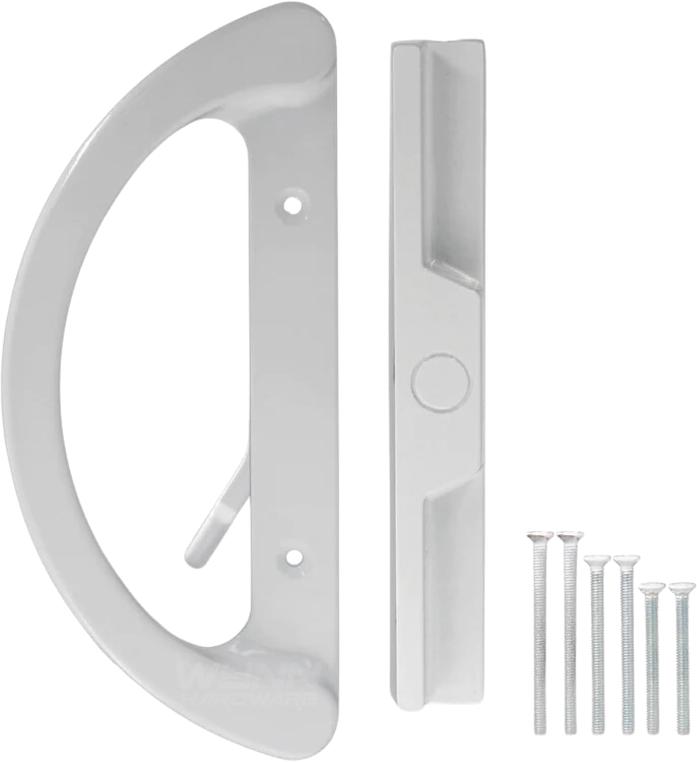 Mortise Style Sliding Patio Door Handle Set - Replace Old or Damaged Door Handles Quickly and Easily – Diecast, Non-Keyed, Fits 3-15/16” Hole Spacing (1 Set) (Black)