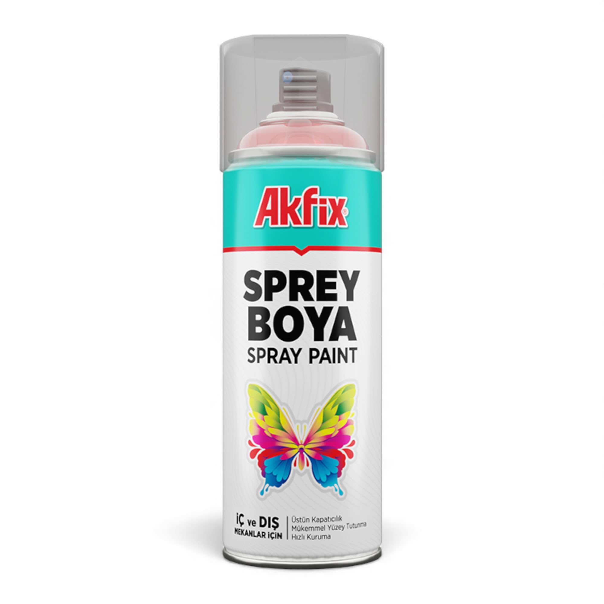 Akfix Sprey Boya, Yüksek Kapatıcılık, İç ve Dış Mekan Kullanımı, Nitro-Combi Kalite, UV Dayanıklı, Hızlı Kuruyan, Çizilme ve Darbe Dayanımlı, Çok Amaçlı Dekoratif Boya (Parlak Beyaz)