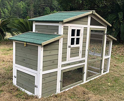 Zoopplier Winterfest Hühnerstall-wetterfest Hühnerhaus- XXL große Wachtelstall Emshaus aus massivem Holz-geeignet für 4… – Bild 5