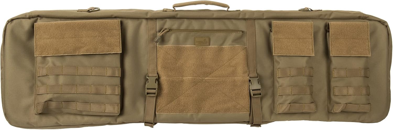 Lancer Tactical 1000D Nylon 3-Way Carry 43" Double Airsoft Rifle Gun Bag - Tan